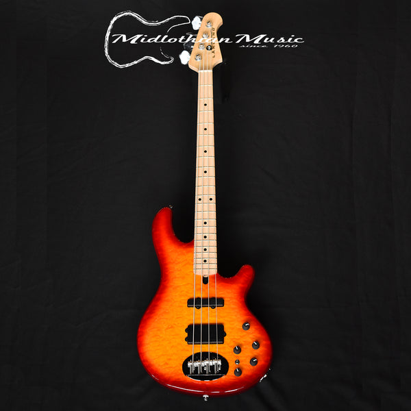 Lakland Skyline 44-02 - 4-String Deluxe Bass Guitar - Cherry Burst Gloss Finish (210619389) @9lbs