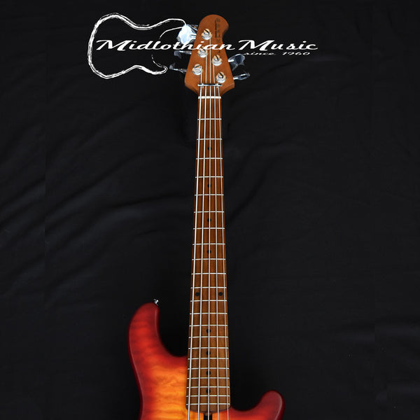 Lakland Skyline 55-02 Deluxe Bass Guitar - Satin Cherryburst (220118059) @10.6lbs