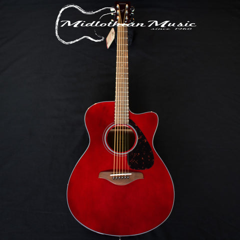 Yamaha FSX800C Acoustic/Electric - Concert Size Guitar - Ruby Red Gloss Finish