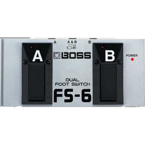 Boss FS-6 Dual Footswitch Pedal - Momentary/Latching - Black/Silver Fi