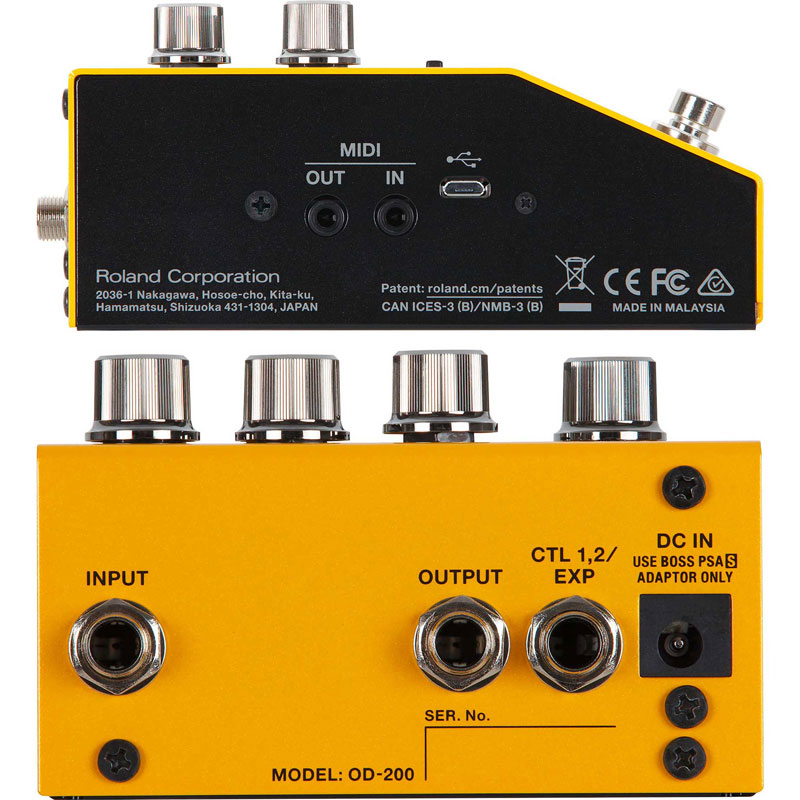 midi distortion pedal Boss OD-200 Hybrid Drive Pedal