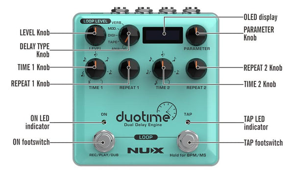 NUX Duotime NDD-6 Effects Pedal